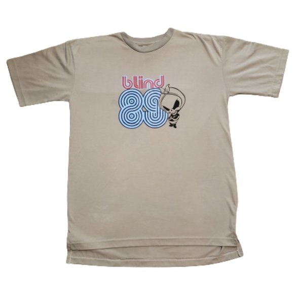 Vintage Blind 89 T-Shirt Gray Men's XL 90s Skater Skateboarding Retro Hong Kong - Picture 1 of 8